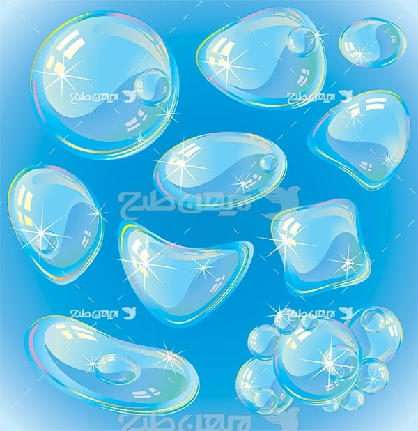 وکتور شکل های مختلف حباب