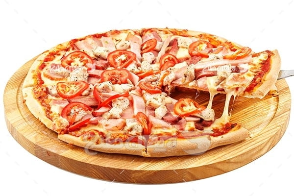 تصویر با کیفیت از پیتزا گوشت