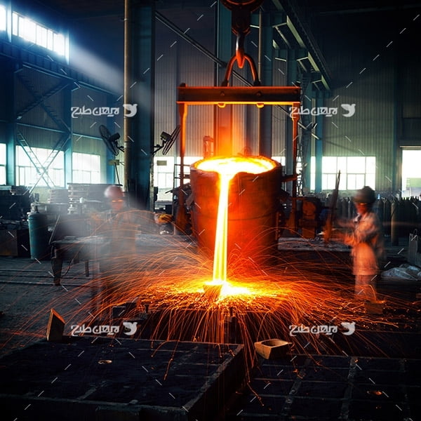 تصویر صنعتی از کاخانه فولاد آهن