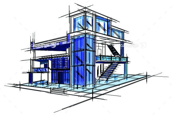 طرح گرافیکی وکتور ساختمان