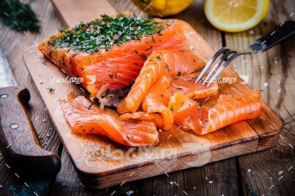 ماهی،گوشت ماهی,غذای ماهی سبزیجات لیمو