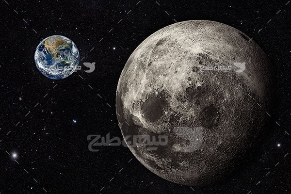 عکس ماه و زمین