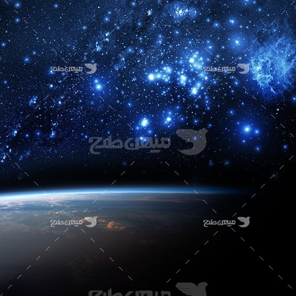 عکس کهکشان و کره زمین