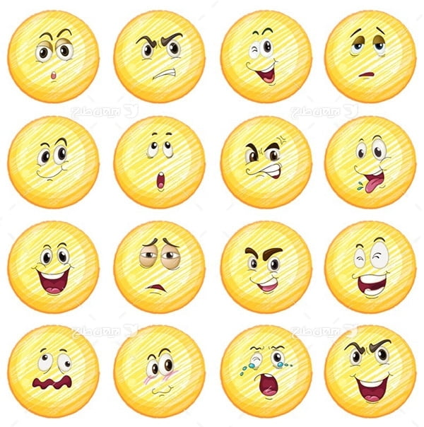 طرح وکتور کارکتر اموجی emoji