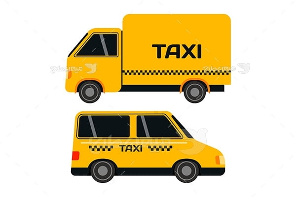 وکتور ماشین تاکسی