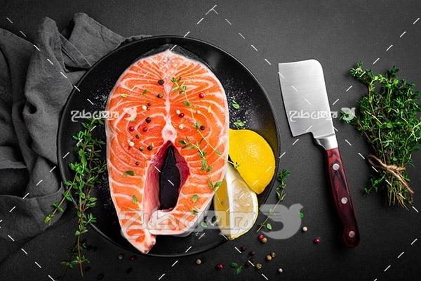 ماهی, گوشت ماهی, غذای ماهی سبزیجات لیمو