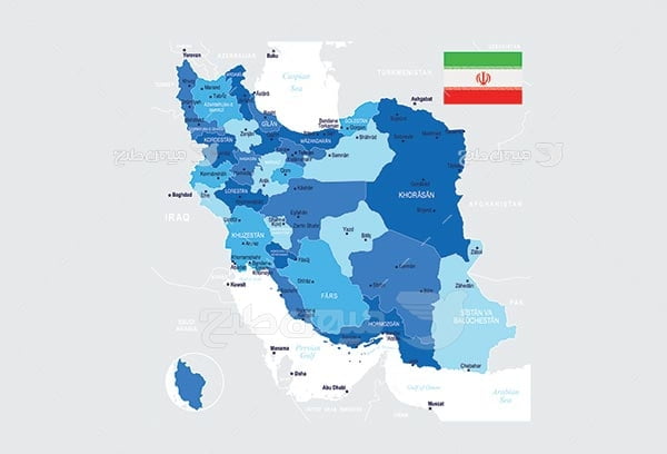 وکتور نقشه استان های ایران