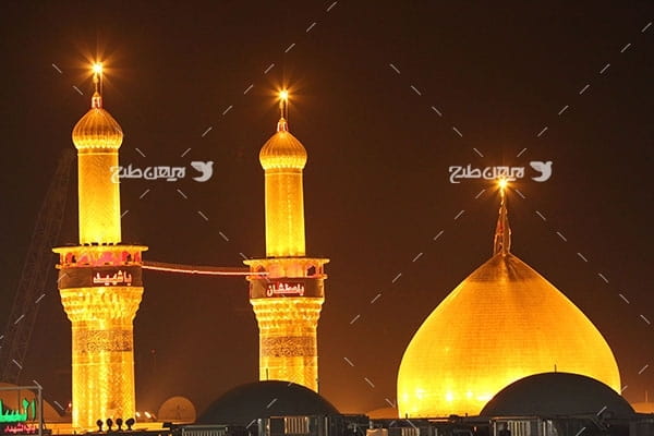 تصویر با کیفیت از گنبد امام حسین علیه السلام در شب