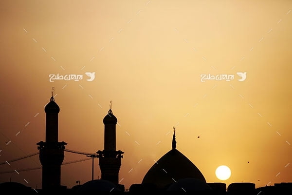 تصویر با کیفیت از ضد نور از گنبد امام حسین علیه السلام