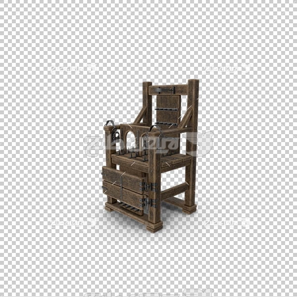 تصویر سه بعدی دوربری صندلی قدیمی