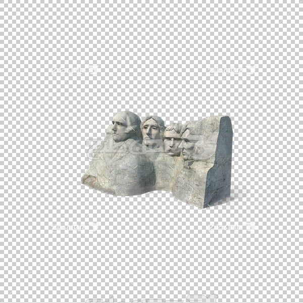 تصویر سه بعدی دوربری مجسمه های سنگی