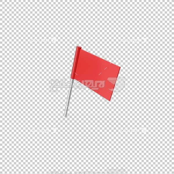 تصویر سه بعدی دوربری پرچم قرمز