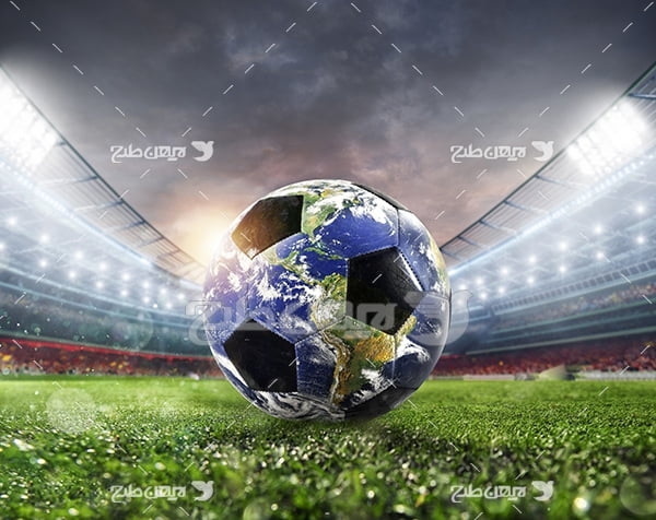 عکس توپ فوتبال و کره زمین