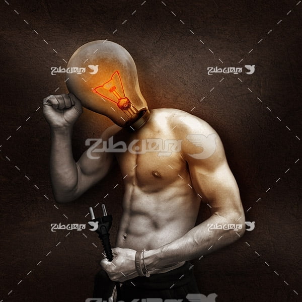 عکس با کیفیت از لامپ و بدن انسان