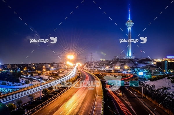 عکس با کیفیت از برج میلاد تهران در شب