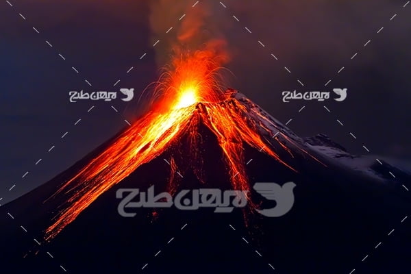 تصویر کوه آتشفشان