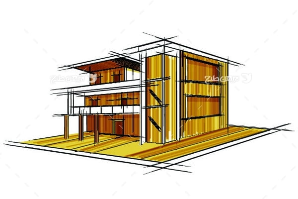 طرح گرافیکی وکتور ساختمان