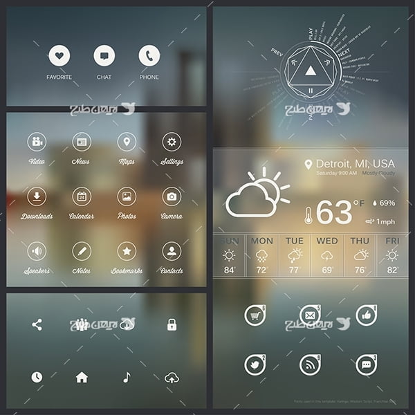 طرح وکتور اپلیکیشن و نرم افزار موبایل