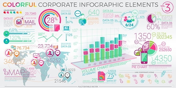 طرح وکتور اینفو گرافیک