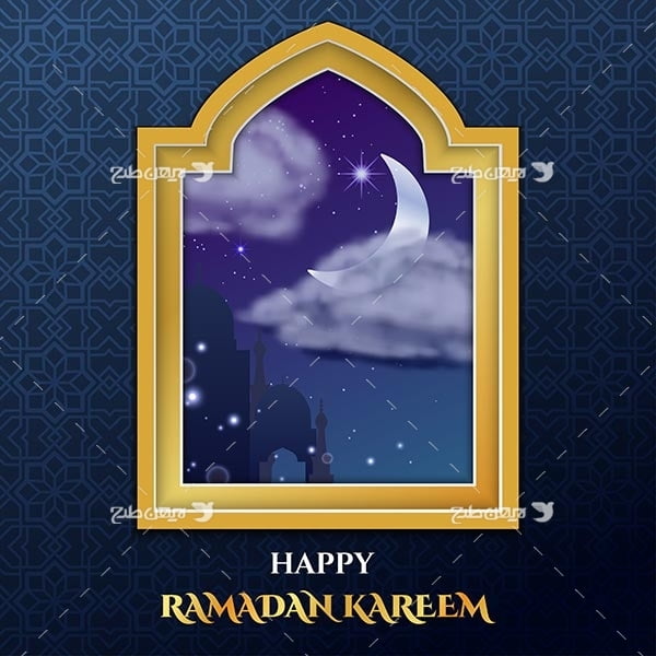 وکتور گرافیکی ماه رمضان