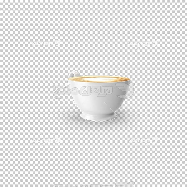 تصویر دوربری سه بعدی فنجان قهوه