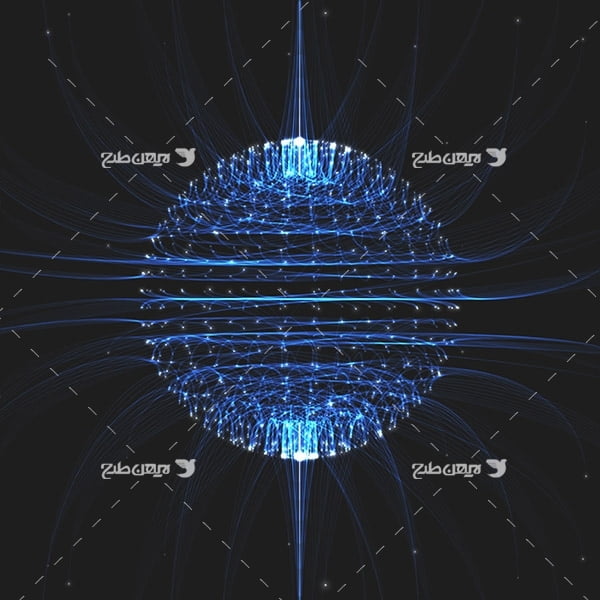 طرح وکتور نور انتزاعی به شکل کره ای