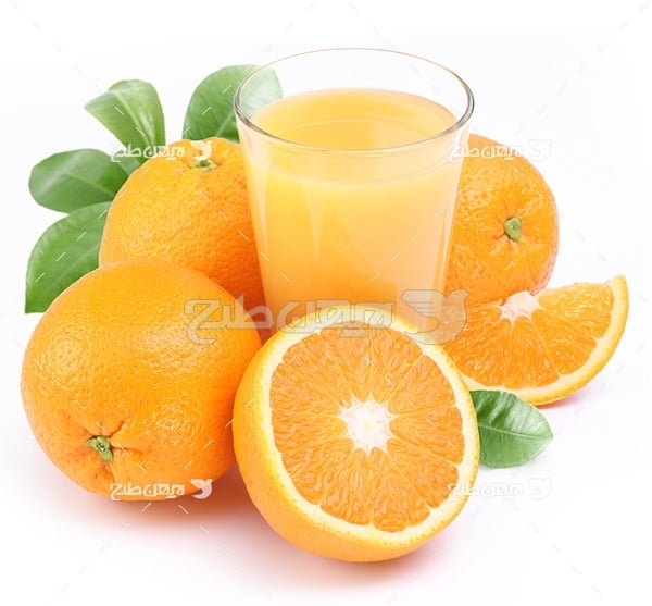 عکس میوه و اب پرتقال