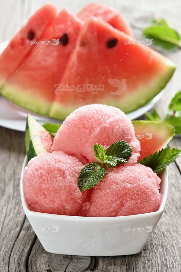 عکس هندوانه و بستنی