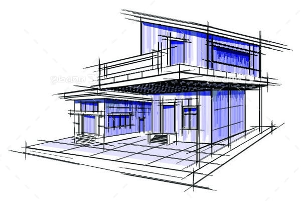 طرح گرافیکی وکتور ساختمان