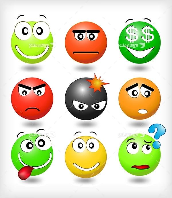 وکتور اموجی در حالات مختلف emoji