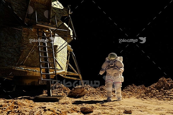 عکس فضانورد و سفینه فضایی
