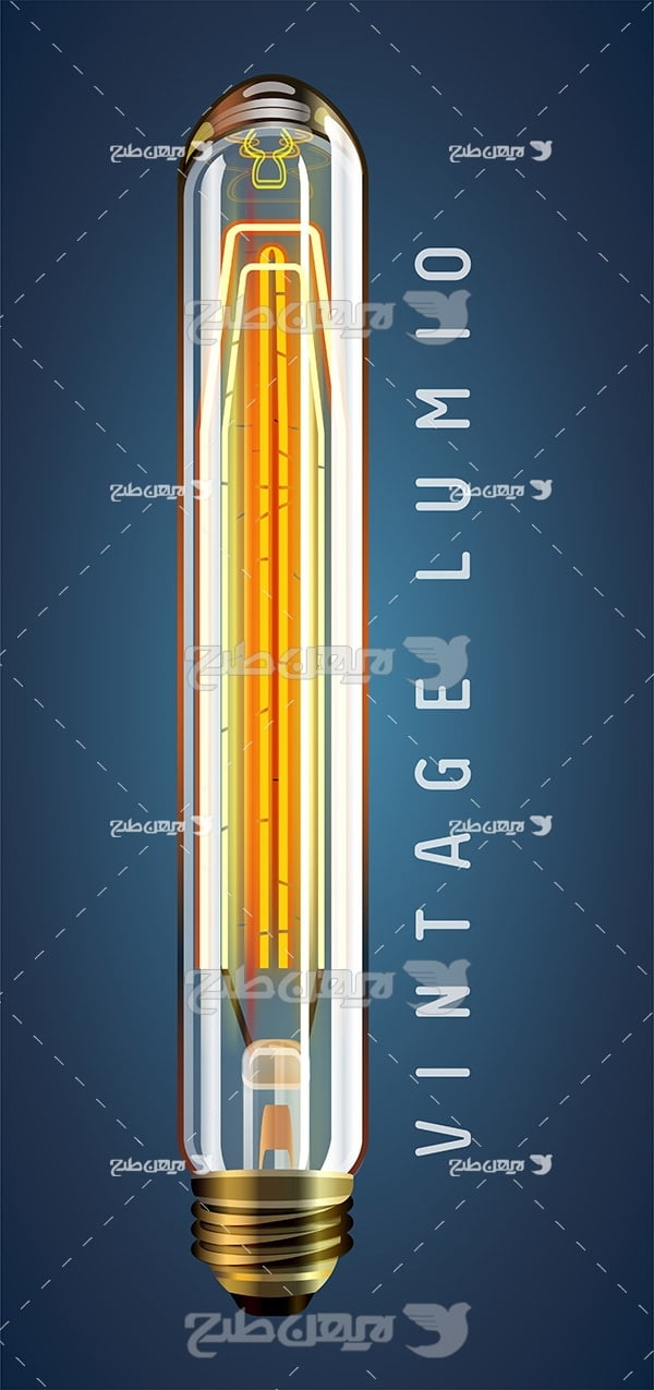 وکتور گرافیکی لایه باز لامپ خیاری