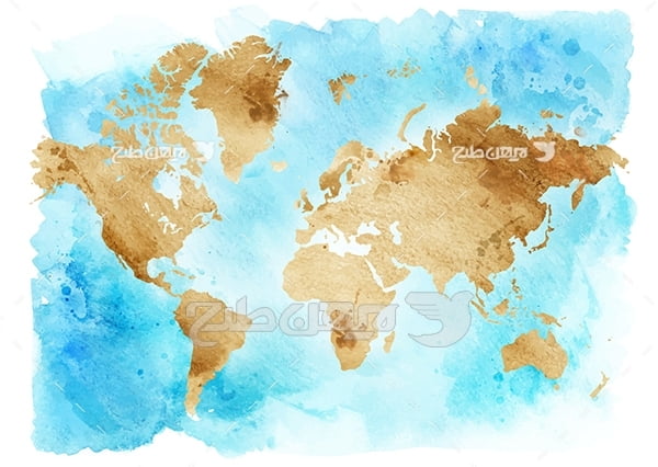 ﻿وکتور نقشه قاره های زمین