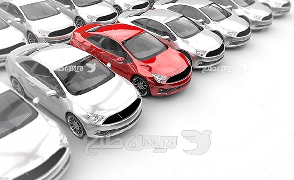 عکس ماشین های سفید و قرمز