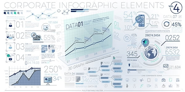 طرح وکتور اینفو گرافیک