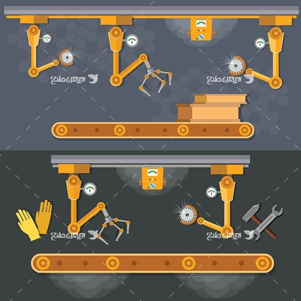 طرح وکتور گرافیکی کارخانه