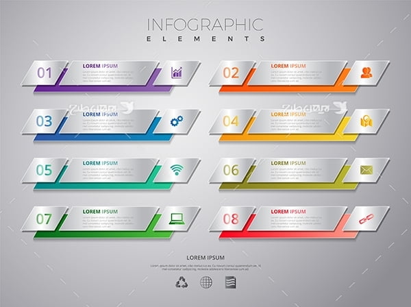 طرح وکتور گرافیکی اینفو و اطلاعات