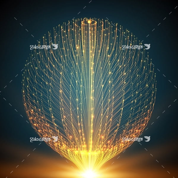 طرح وکتور بک گراند انفجار نور به شکل کره ای