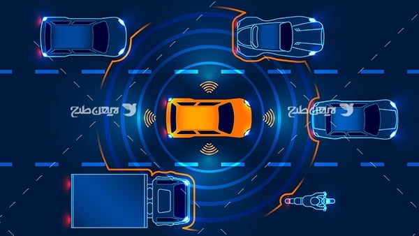 طرح وکتور گرافیکی با موضوع ماشین های هوشمند