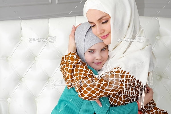 عکس مادر و دختر مسلمان
