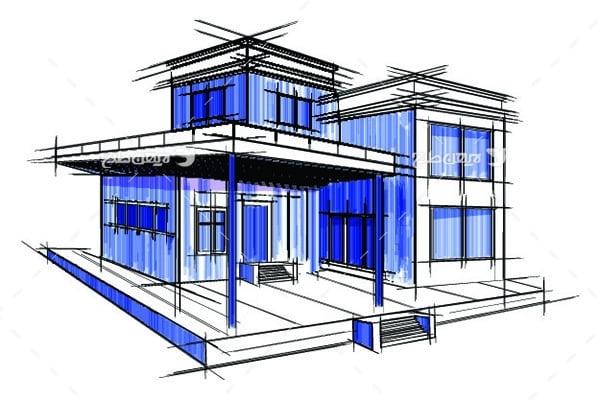 طرح گرافیکی وکتور ساختمان