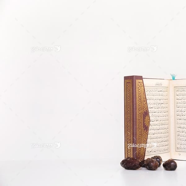تصویر با کیفیت از افطاری،خرما و قرآن