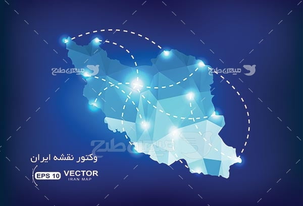 ﻿وکتور نقشه دیجیتالی ایران