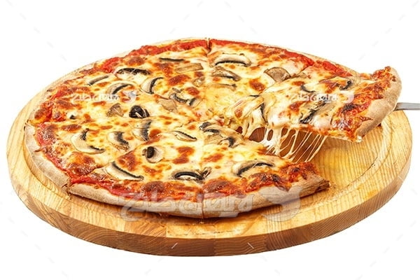 تصویر با کیفیت از پیتزا طعم قارچ