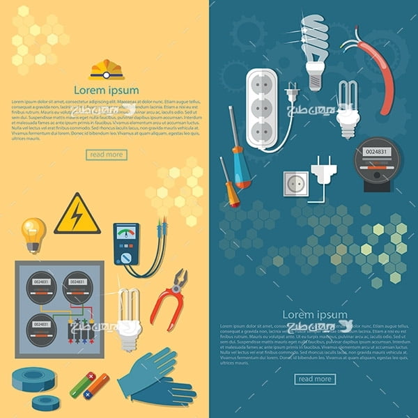 طرح وکتور گرافیکی برق کاری