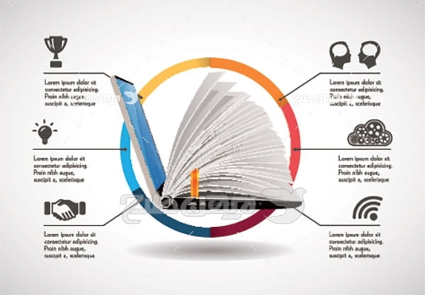 وکتور اینفوگرافیک لپ تاپ