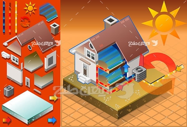 وکتور خورشید و تولید گرما در خانه