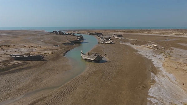 ﻿تصاویر ایران تصویر هوایی لنج و دریا