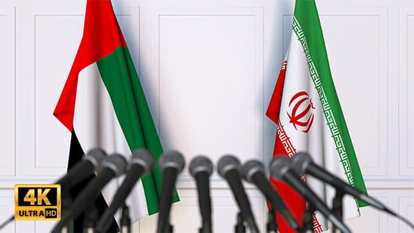 فوتیج ویدیویی مذاکره ایران و امارات متحده عربی