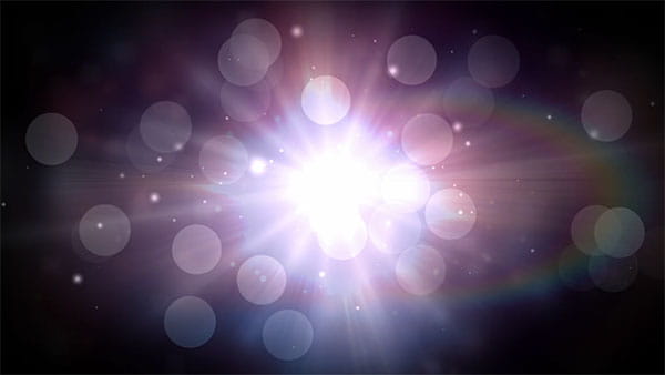 بک گراند ویدیویی ذرات، نور
